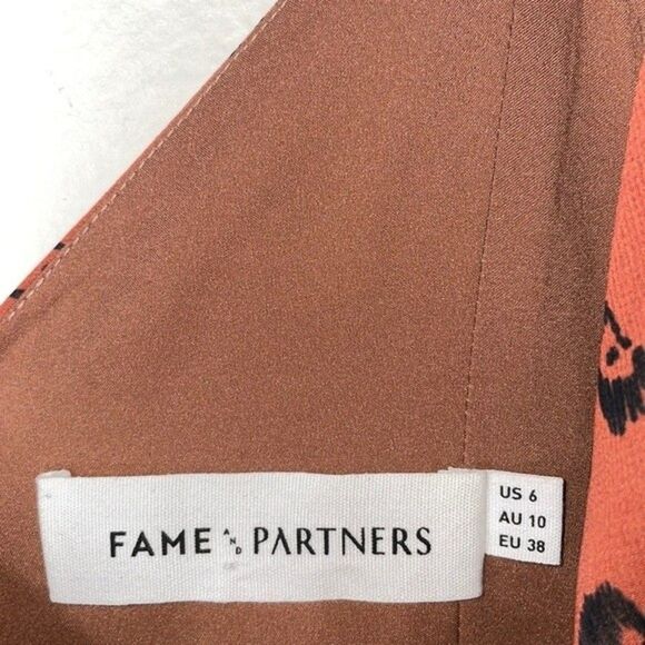 Fame and Partners Women Size 6 Bates Leopard Print Tiered Fit & Flare Midi-Dress - Picture 12 of 12